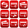 Iconset Credit Cards Red