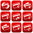 Iconset 9 Red Icons Credit Card