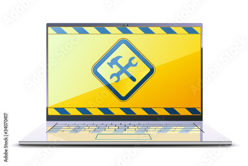 Illustration: modern laptop modern laptop
