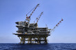 Italy, Sicily, Mediterranean Sea, offshore oil platform