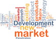 Market development background concept