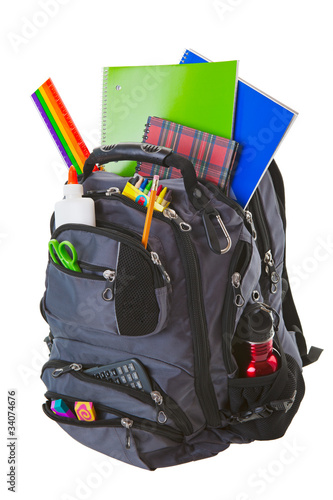 Photo: Backpack With School Supplies Backpack With School Supplies