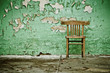 Wooden Chair in Abandoned Building
