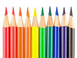 Rainbow of Colored Pencils Isolated on White Rainbow of Colored Pencils Isolated on White