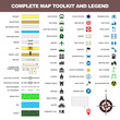 Vecteur : map icon legend symbol sign toolkit element map icon legend symbol sign toolkit element