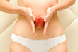 woman with an apple..
