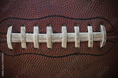 Photo: American Football Laces Close up Macro photo American Football Laces Close up Macro photo