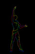 Stylized ballet dancer