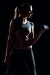 Photo: Beautiful sport woman doing power fitness exercise Beautiful sport woman doing power fitness exercise