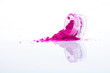 spilled pink makeup powder