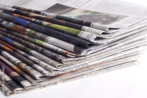 Photo: Zeitungsstapel Zeitungsstapel