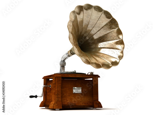 Illustration: Grammofono antico vintage grounge musica Grammofono antico vintage grounge musica
