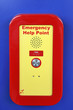 Emergency contact point in red and yellow Emergency contact point in red and yellow