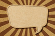 Speech bubble on Corkboard background