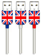 set of uk usb isolated on white background