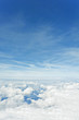 flight over clouds