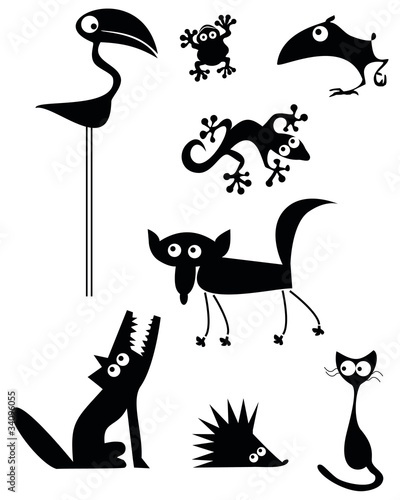Vector: Animal Silhouettes Animal Silhouettes