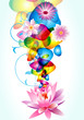 abstract liquid motion design floral background