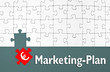 Puzzle mit Marketing-Plan