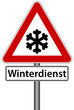 Winterdienst Schild Verkehrszeichen Frost Winter