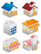 real estate icons set Vector