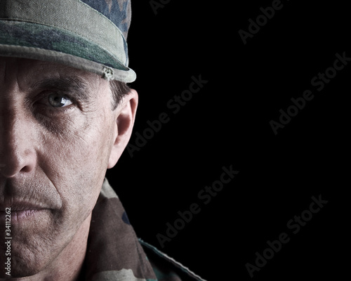 Photo: Dramatic Soldier Portrait Dramatic Soldier Portrait