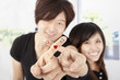 Photo: smiling fingers of happy couple smiling fingers of happy couple