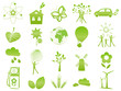 Set of 20 ecological icons and signs