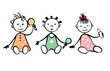 Vector: Three baby Three baby