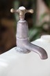 Close-up of a brass faucet