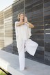 Mid adult woman practicing yoga