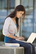 Young woman using a laptop