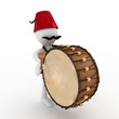 3D Ramadan drummer isolated 3D Ramadan drummer isolated