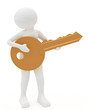 person playing key as a guitar