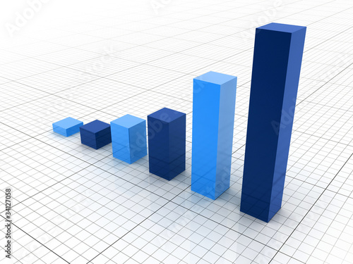 Illustration: Business bar graph Business bar graph
