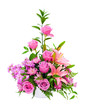 Colorful purple flower arrangement centerpiece Colorful purple flower arrangement centerpiece