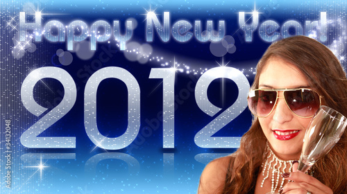 Illustration: Happy New Year 2012 - Diva Blau Happy New Year 2012 - Diva Blau