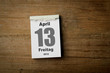 Freitag der 13 April 2012