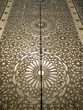 Ornate brass detail on Mosque door