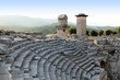 Turkey Patara ancient city amphitheater and rock-cut tombs