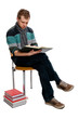 Young man with book