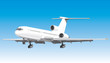 Vector: Vector illustration white airplane in the sky Vector illustration white airplane in the sky