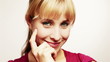 Happy woman thinking