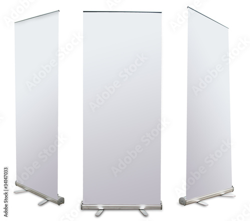 Photo: blank roll up banner display (3 view) template for design work blank roll up banner display (3 view) template for design work
