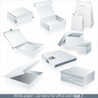 Vector: Set of vector white paper - packaging and stationery elements. Set of vector white paper - packaging and stationery elements.