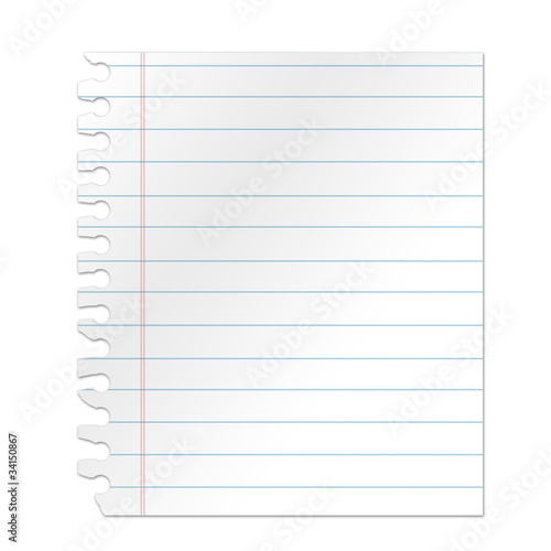 Illustration: Hoja de cuaderno Hoja de cuaderno