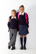 Photo: two primary school students two primary school students