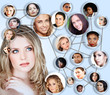 Photo: social network media concept collage social network media concept collage