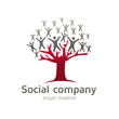 social, ressources humaines, logo d'entreprise