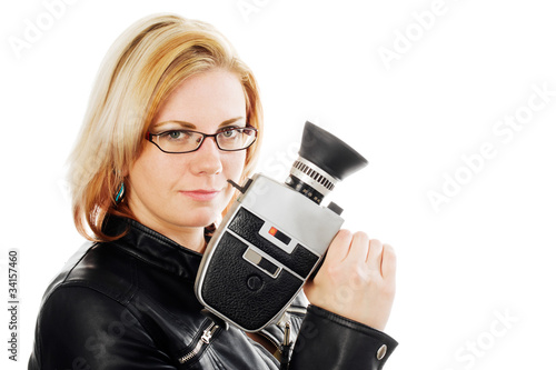 Photo: Frau mit Kamera Frau mit Kamera